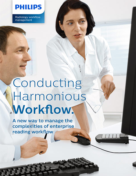 Folheto do Philips Radiology Workflow Orchestrator para a leitura de imagens diagn&oacute;sticas (download .pdf)