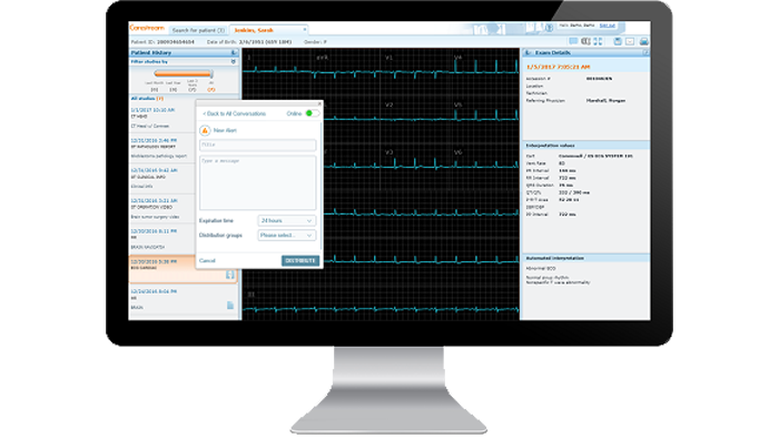 Ecr&atilde; de interface de troca de imagens num monitor