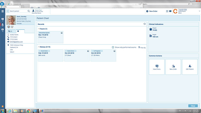 Aplica&ccedil;&atilde;o para t&eacute;cnicos e radiologistas