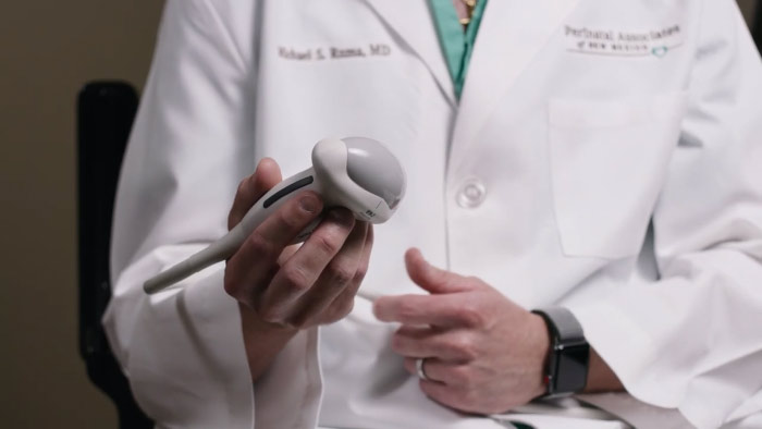 Demonstra&ccedil;&atilde;o do transdutor 3D de ultrassons V9-2 da Philips