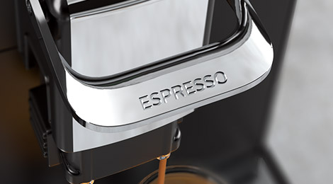 Caf&eacute; filtrado e caf&eacute; espresso em uma m&aacute;quina da Philips