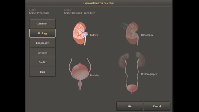 Configura&ccedil;&otilde;es anat&ocirc;micas padr&atilde;o para procedimentos de urologia e endoscopia